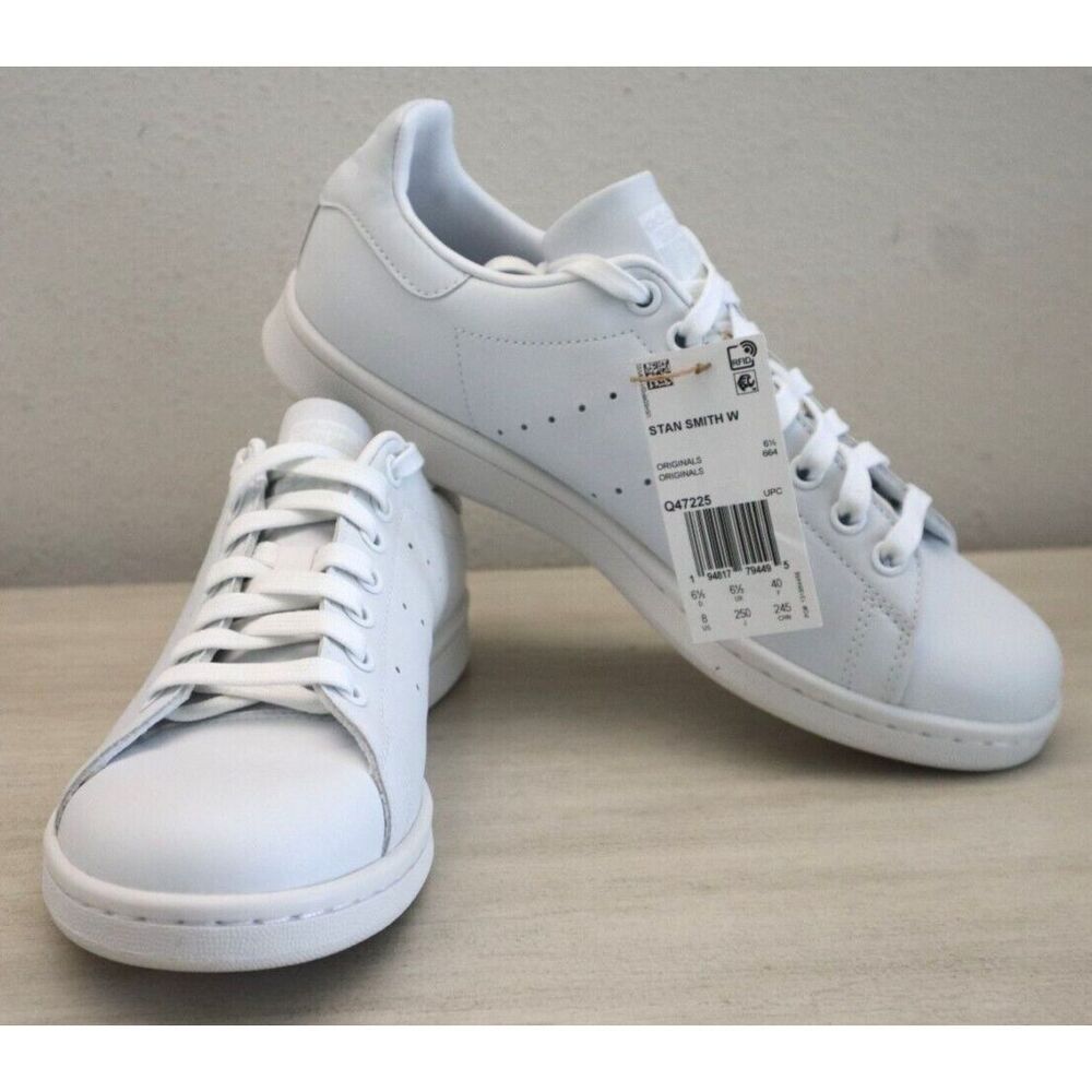 Adidas Originals Q47225 Women's Sz 8 White Stan Smith Low Top Sneakers